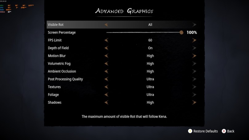 PC graphics settings menu.