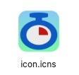 An image of an ICNS icon file created by the iconutil using the list of previously shown icons.