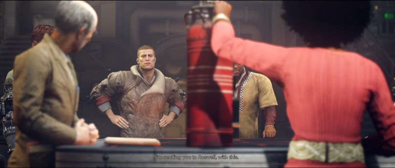 BJ and his group of rebels plotting an attack on the Nazi overloards in Wolfenstein The Colossus.